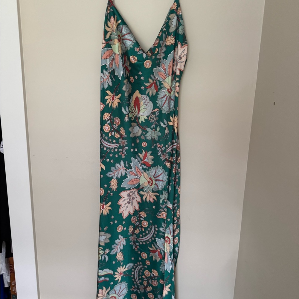 Floral Green Maxi Dress